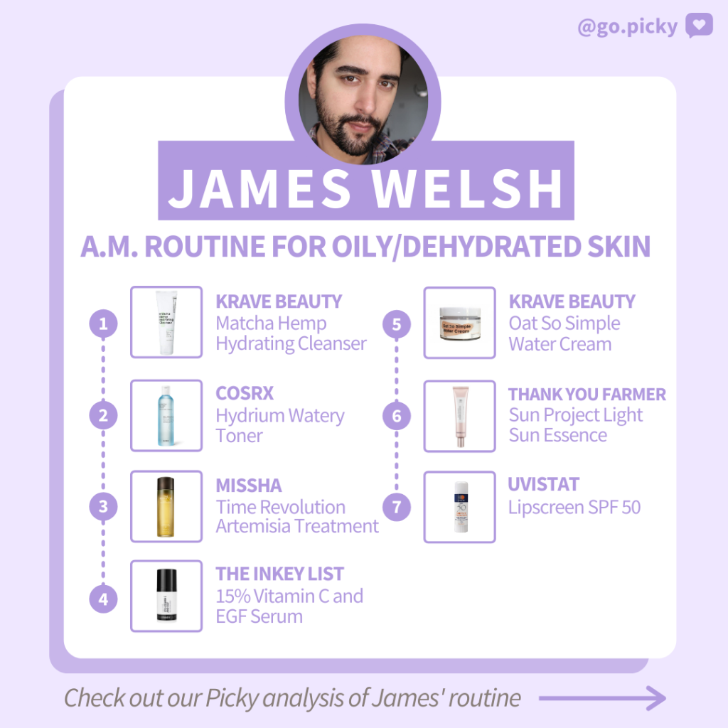 Picture of: Celebrity Routine Reveal: James Welsh’s Skincare – Picky  The K
